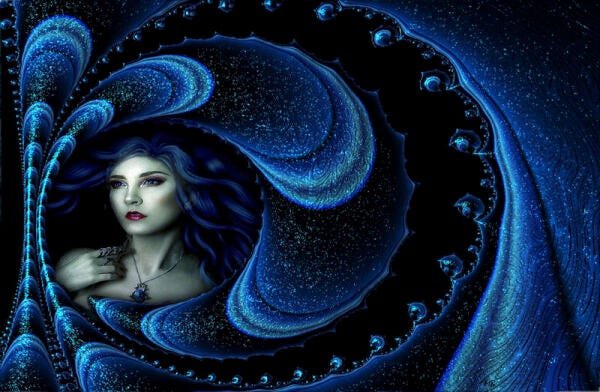 Quadro Decorativo Mulher Cabelos Do Universo Arte - 3