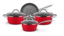 Ver imagem 1 de Conjunto de Panelas Revestimento Stoneflon Granito 5mm 4pçs Mta Vermelho