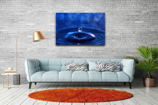 Quadro Decorativo Respingo Blue - 2