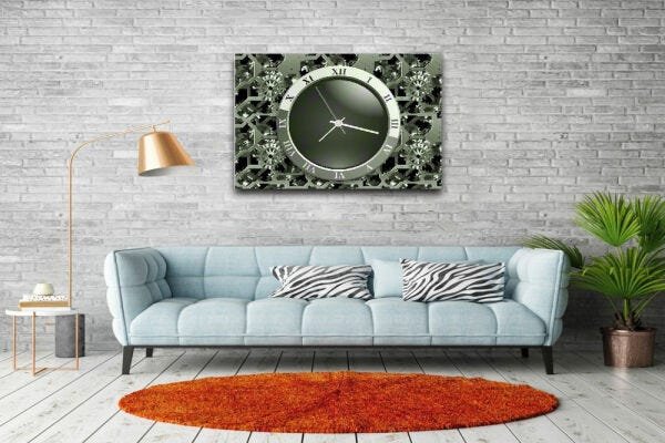 Quadro Decorativo Relógio Decoração Moderna de Sala - 2