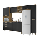 Ver imagem 1 de Cozinha Completa Luna 5 Peças I01 Carvalho Preto Clique Chique