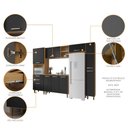 Ver imagem 3 de Cozinha Completa Luna 5 Peças Carvalho Preto