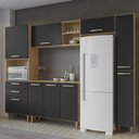 Ver imagem 2 de Cozinha Completa Luna 5 Peças I01 Carvalho Preto Clique Chique