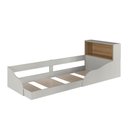 Ver imagem 4 de Cama Infantil Montessoriana 214,5cm Cabeceira C/ Nicho e Led Cor:arenas com Mel