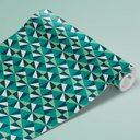 Ver imagem 3 de Papel de Parede 3d - Geométrico 3d Verde e Branco 2 Arte Destaque 2,50 Metros