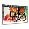 Quadro Decorativo Mulher de Bicicleta Arte Moderna - 1