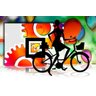Quadro Decorativo Mulher de Bicicleta Arte Moderna - 3