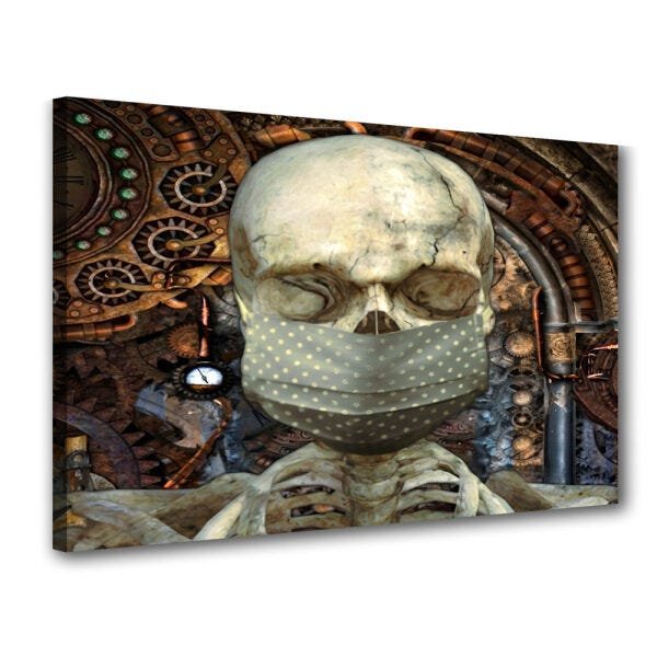 Quadro Decorativo Esqueleto na Nave - 1