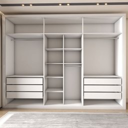 Guarda-roupa Casal Severo 6 Portas 6 Gavetas com Espelho Branco - Panorama Móveis - 4