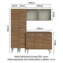 Ver imagem 4 de Armário de Cozinha Compacta 169cm Rustic Emilly Madesa 10