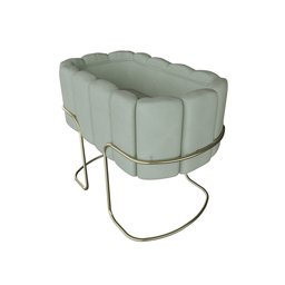 Berço Simples Moisés Moderno Mini Pés em Aço Criança Confortavél Quarto do Bebê New Baby Cor Verde - 5