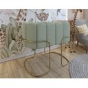 Ver imagem 3 de Berço Simples Moisés Moderno Mini Pés em Aço Criança Confortavél Quarto do Bebê New Baby Cor Verde