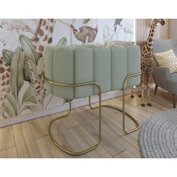Berço Simples Moisés Moderno Mini Pés em Aço Criança Confortavél Quarto do Bebê New Baby Cor Verde - 3
