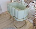 Ver imagem 4 de Berço Simples Moisés Moderno Mini Pés em Aço Criança Confortavél Quarto do Bebê New Baby Cor Verde