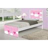 Cama Solteiro com Cabeceira Adesivada Nuvens Menina - 3