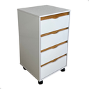 Ver imagem 1 de Gaveteiro Organizador com 4 Gavetas para Escritório com Rodinhas Movlar - Mod.0701 Cor Branco