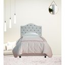 Ver imagem 1 de Cabeceira Estofada Solteiro Branca Línea Corino Poá