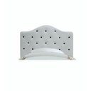 Ver imagem 2 de Cabeceira Estofada Solteiro Branca Línea Corino Poá