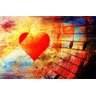 Quadro Decorativo Coração Abstrato Clinica Infantil - 3