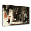 Ver imagem 1 de Quadro Decorativo Mulher Com Guarda Chuva Abstrato