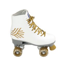 Patins Quad Retro Branco & Dourado Bel - 3