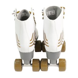 Patins Quad Retro Branco & Dourado Bel - 5