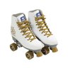 Patins Quad Retro Branco & Dourado Bel - 1