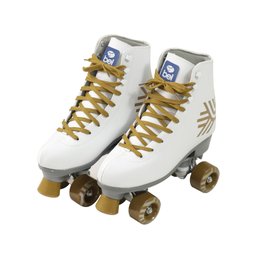Patins Quad Retro Branco & Dourado Bel - 6