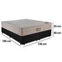 Ver imagem 4 de Cama Box Casal Suede Bipartido + Colchão Ortobom Airtech Molas Ensacadas 65x138x188 Cor:preto