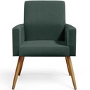 Ver imagem 6 de Kit 04 Poltronas Decorativa Maria W01 Pés Palito Linho Verde Musgo Couríssimo Camel - Lyam Decor