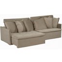 Ver imagem 4 de Sofá Modular 6 Lugares Olinda 2.90 MT com Molas Retrátil e Reclinável Linho Corriente Sofatec