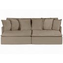 Ver imagem 3 de Sofá Modular 6 Lugares Olinda 2.90 MT com Molas Retrátil e Reclinável Linho Corriente Sofatec