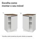 Ver imagem 4 de Balcão de Cozinha 50cm 1 Porta Branco Tampo Rustic Glamy Madesa