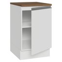 Ver imagem 6 de Balcão de Cozinha 50cm 1 Porta Branco Tampo Rustic Glamy Madesa