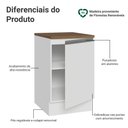 Ver imagem 3 de Balcão de Cozinha 50cm 1 Porta Branco Tampo Rustic Glamy Madesa