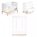 Ver imagem 1 de Quarto Bebê Retrô Berço Cômoda E Guarda-roupa Amor Perfeito
