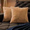 Ver imagem 1 de Almofadas Kit Plumie de 45x45cm 2 Uni Boucle Caramelo Cama Inbox