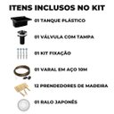 Ver imagem 2 de Tanque Lavanderia 22l Preto + Varal em Aço + Prendedor + Ralo