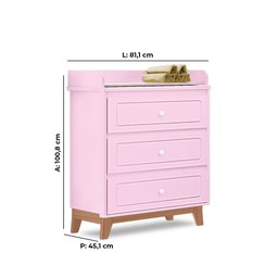Comoda Infantil Trocador Natan Tuboarte 100% em MDF - 2