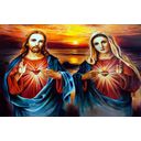 Ver imagem 3 de Quadro Decorativo Jesus e Maria P81