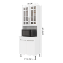 Ver imagem 3 de Torre Quente Modulada com Vidro para Forno Fidelitá Viena 70cm 4 Portas