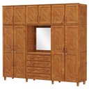 Ver imagem 2 de Guarda Roupa Casal Capelinha 10 Portas 4 Gavetas Mel
