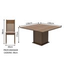 Ver imagem 3 de Conjunto Sala de Jantar Madesa Panamá Mesa Tampo de Madeira 8 Cadeiras - Rustic/crema/sintético