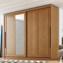 Ver imagem 6 de Guarda Roupa Casal 2 Portas de Correr com Espelho MDF Atrane 268 cm Cinamomo Zanz