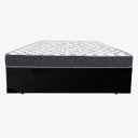 Ver imagem 3 de Cama Base Box Baú Casal Reforçado Suede Preto + Colchão Casal Reforçado D33 20x138x188