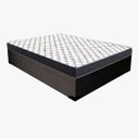Ver imagem 2 de Cama Base Box Baú Casal Reforçado Suede Preto + Colchão Casal Reforçado D33 20x138x188