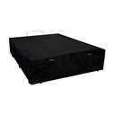 Ver mais imagens de Cama Base Box Baú Casal Reforçado Suede Preto + Colchão Casal Reforçado D33 20x138x188