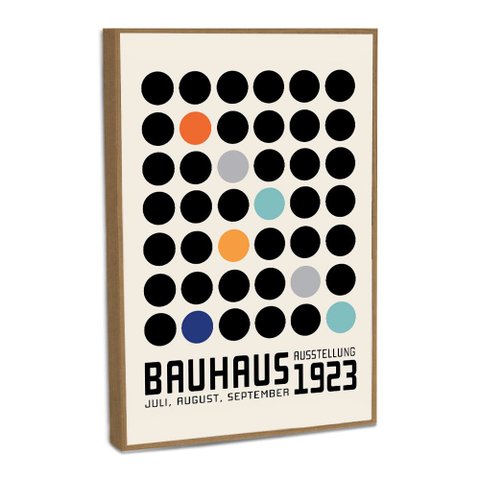 Quadro Decorativo Bauhaus 1923 Sepia com Moldura Filete