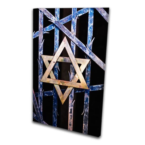 Quadro Decorativo Estrela Davi Decorativo Sala - 1