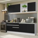 Ver imagem 1 de Armário de Cozinha Completa 240cm Branco/Preto Glamy Madesa 06